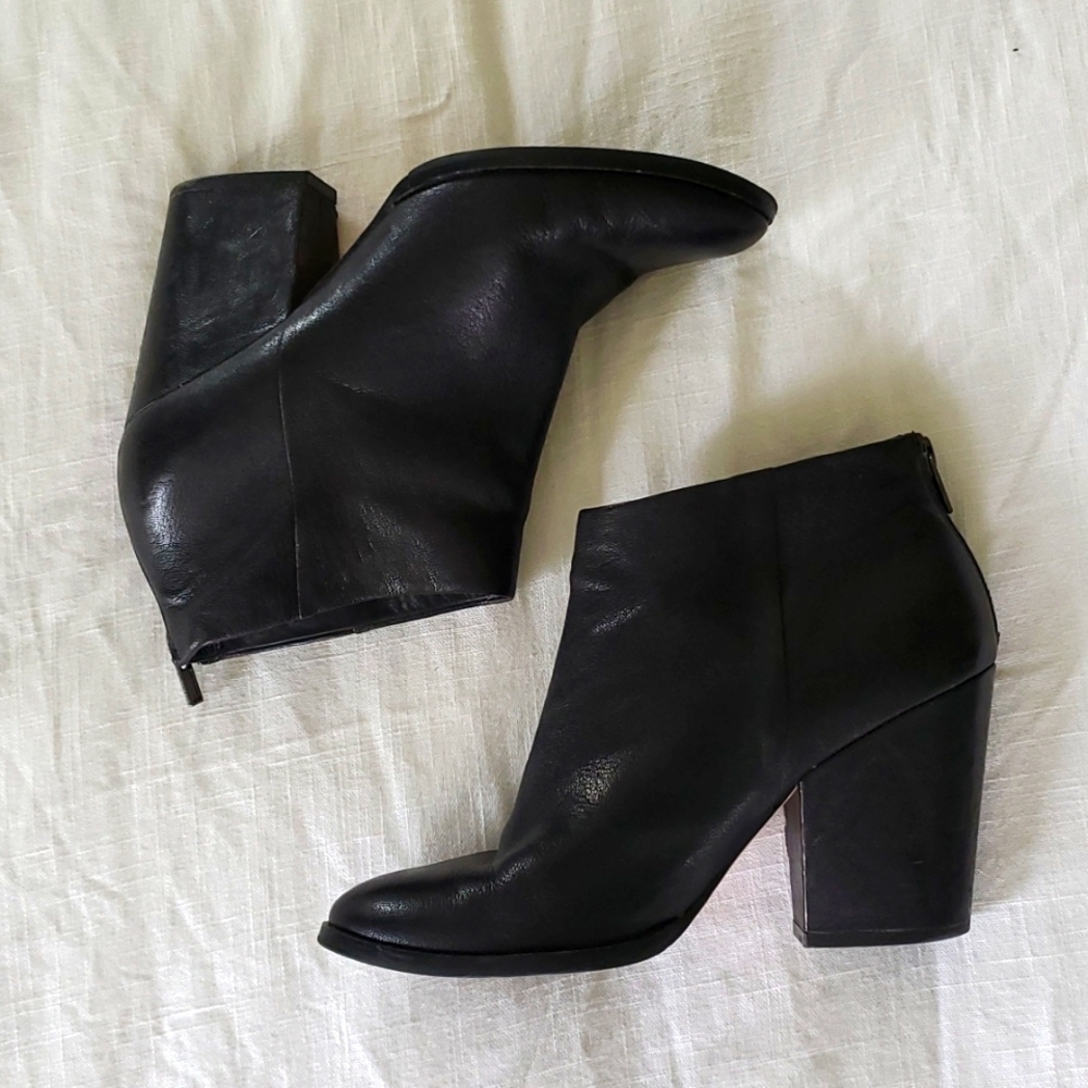 Cole Haan black leather booties
